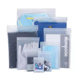 Plastic CPE FRosted Plastic Zip Lock Packaging Reclosable Clothes Zipper Storage Bag For Office Clothes Book Pack Pouches