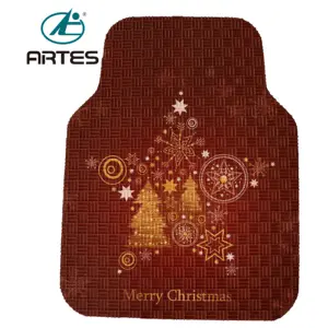 Tapis de sol de voiture antidérapant en PVC, imprimé personnalisé, 4 pièces, universel, vente en gros