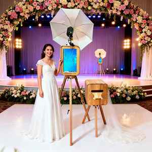 Cabina de Fotos de Madera de Doble Cara con Pantalla Táctil de 18.5 Pulgadas para <span class=keywords><strong>iPad</strong></span>, Cabina de Fotos con Cámara DSLR e Impresora - Product Image 2