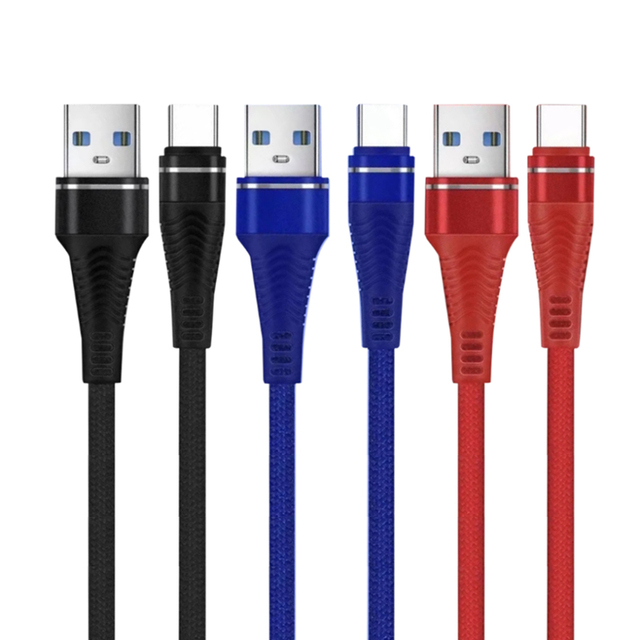 SR Reinforced Type-C Braided Fast Charging Cable 66W-200W PD Power Delivery USB a to USB C Data Cable for Notebook Smartphone