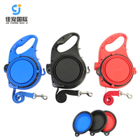 Rétractable Pet Laisse PVC Bouteille Poubelle Sac Conteneur Portable Chien Formation Plaque Nouvelle Vente 4 en 1 Lumières RUBANS En Plastique Solide JC