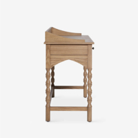 Console d'écriture et de maquillage moderne en chêne naturel français avec tiroirs pour chambre à coucher