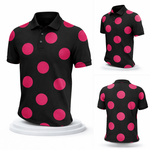 Camisetas Polo de Lujo de Alta Calidad, Elásticas en 4 Direcciones, con Estampado Completo, Transpirables, que Absorben la Humedad, de Secado Rápido, con Diseño de Puntos, Logotipo Personalizado - Product Image 1