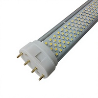 Tube LED PLL 2G11-4pin SMD 18W pour bureau/supermarché, 360°, plusieurs longueurs (225mm/320mm/410mm/540mm), blanc neutre 4100K, garantie 3 ans