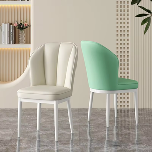 Nueva Llegada de Muebles para el Hogar, <span class=keywords><strong>Sillas</strong></span> de Comedor Modernas de Lujo Minimalista, Respaldo de Cuero PU, <span class=keywords><strong>Precio</strong></span> Económico al por Mayor, 4 y <span class=keywords><strong>6</strong></span> <span class=keywords><strong>Sillas</strong></span> - Product Image 1