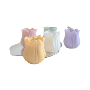 Vela artística de cera de abejas con forma de tulipán hecha a mano BEISI-P9 para decoración del hogar, bodas y celebraciones del Día de la Madre - Product Image 4