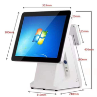 Proveedor de TPV, Caja Registradora Táctil de 15.6'', Sistema TPV Inteligente Todo en Uno con WiFi, Windows y Android para Aplicaciones de Punto de Venta