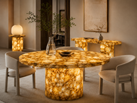 Dalles polies en quartz jaune naturel, pierre semi-précieuse, coupées sur mesure, pour comptoirs de réception, tables d'appoint et séparateurs de pièce