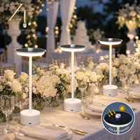 Lampe de jardin portable moderne à commande par capteur, flexible, lumière de nuit USB, lampe de table LED d'extérieur pour mariage, alimentée par batterie, de luxe