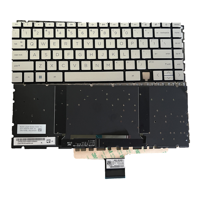 New Silver Backlit Gateron Brand Laptop Keyboard for HP Spectre X360 14-EA 14-EB 14-AE US Models