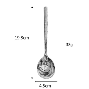 ملعقة حساء طويلة المقبض من الفولاذ المقاوم للصدأ 38 جرام للاستخدام في المطاعم والفنادق، أدوات مطبخ بمقبض سميك للوجبات - Product Image 2