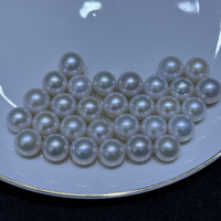 Perle Mabe blanche demi-ronde de haute qualité, à fort lustre, 8-13 mm