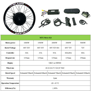 <span class=keywords><strong>Kit</strong></span> de Conversion Moteur-Roue <span class=keywords><strong>pour</strong></span> <span class=keywords><strong>Vélo</strong></span> Électrique 24 26 27.5 28 29 Pouces 700C 36V 250W 48V 1000W 1500W <span class=keywords><strong>Kit</strong></span> de Roue MTX Avant Arrière - Product Image 4