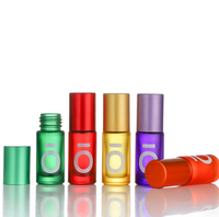 Bouteille à bille en verre transparent pour huiles essentielles et pierres précieuses, 5 ml, 8 ml, 10 ml, 15 ml, 20 ml, 30 ml, pour parfum