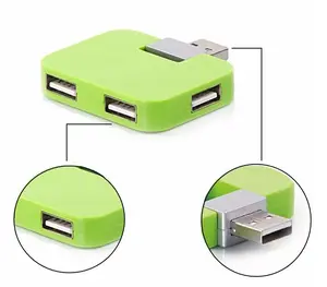 Factory price colorful best powered 12v usb 2.0 4 port usb hub for pc laptop