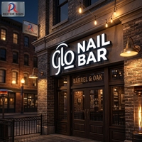 Enseignes métalliques LED frontales personnalisées en usine pour salons, magasins, bars, centres commerciaux – Décoration murale extérieure sur mesure, publicité étanche IP65