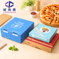 Boîtes à pizza carrées jetables en gros, plusieurs tailles, boîte à pizza en kraft pour livraison et à emporter