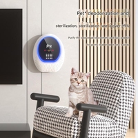 Désodorisant et purificateur d'air automatique intelligent moderne pour animaux de compagnie, pour chats et chiens, éliminateur d'odeurs ionique, plastique durable, parfum frais