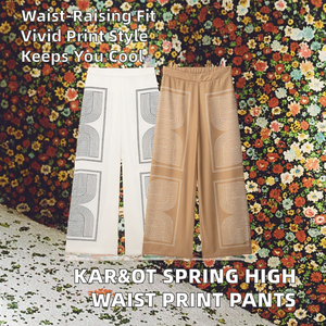 Pantalon droit respirant pour femme, coupe régulière, taille haute, décontracté, 100 % polyester, plissé devant, vente en gros OEM - Product Image 2