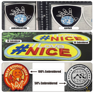 <span class=keywords><strong>Patch</strong></span> brodé coloré en gros, fabriqué en Chine, applique en tissu personnalisée, patchs brodés lettres arc-en-ciel à thermocoller - Product Image 6