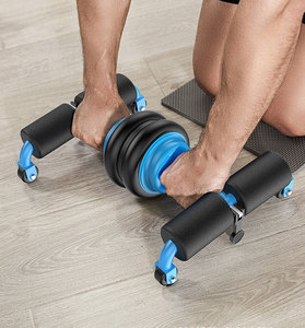 Chất Lượng Cao <span class=keywords><strong>AB</strong></span> Bánh Xe Con Lăn Huấn Luyện Viên Dễ Dàng Grip Xử Lý Cho Bụng Tập Thể Dục Mới Thiết Bị Tập Thể Dục Trọng Lượng Miễn Phí - Product Image 5