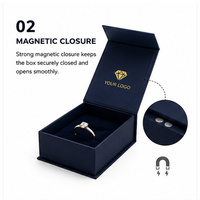 Boîte cadeau magnétique pour bijoux sur mesure, emballage en papier rigide de luxe avec insert en velours
