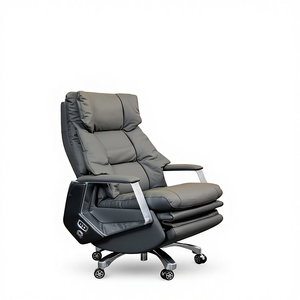 Poltrona Direzionale in Pelle Reclinabile Multifunzione con Massaggio Elettrico Intelligente Comoda Sedia da Ufficio per Lavoro Sedentario - Product Image 1