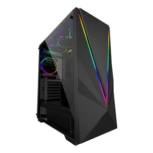 Neues Design Hot Selling Mechanischer Computer-Haupt koffer von höchster Qualität Horizontales Gaming-PC-Gehäuse mit ARGB-Streifen