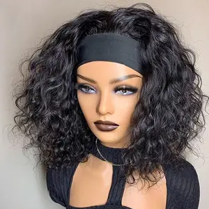 Pelucas de cabello humano para mujeres negras, cabello humano ondulado con encaje completo, venta al por mayor