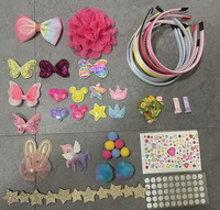 Ensemble de bandeaux en plastique pour bricolage GF très vendu Combinaison d'accessoires pour cheveux Kit de matériel d'artisanat pour enfants Stock d'impression numérique