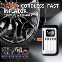 Démarreur de voiture 4 en 1 avec gonfleur de pneus 12V, batterie multifonctionnelle, courant de pointe 1200A, réparation d'urgence en voyage routier