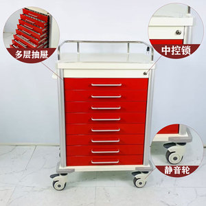 Mu Zixing Medical Trolley With Multiple Drawers And Lock For Hospital Use - Product Image 1