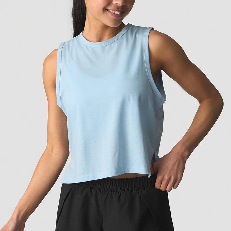 Custom Yoga Outdoor Wear Tight Fitness Clothes Slim Sports Running Comfortable Loose Elastic Band Sleeveless Gym Women Tank Top