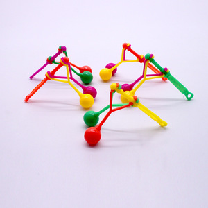 Gran oferta, Bola de doble toque Mini, agitador de mano de plástico colorido para niños, juguete pequeño de plástico - Product Image 3