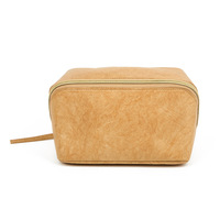 Étui à cosmétiques écologique imperméable en papier DuPont, grande capacité, simple, personnalisable pour les voyages