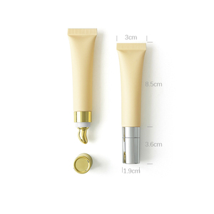 Envase Cosmético Personalizado con Logotipo, Brillo Labial Mate Amarillo de 15g, Tubo Exprimible con Cabeza Dosificadora en Forma de Gota de Agua para Esencia Cosmética - Product Image 5