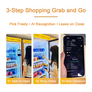 เครื่องจำหน่ายสินค้าอัตโนมัติแบบสองประตู AI พร้อม SDK ระบบจัดการบนคลาวด์ กราฟิกแบบกำหนดเองสำหรับขนมและเครื่องดื่ม รองรับการชำระเงินผ่าน QR สำหรับใช้งานภายในอาคาร W - Product Image 3