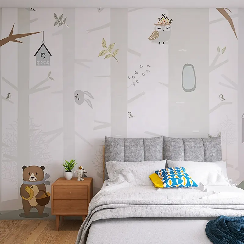 3d Wallpaper Mural Nature For Cartoon Child Room Kids Bedroom