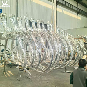 Modelo de <span class=keywords><strong>Esqueleto</strong></span> de <span class=keywords><strong>Ballena</strong></span> de Fibra de Vidrio Plateado Grande de Haichuan, Modelo de Fósil de Animal Marino de Tamaño Real para Exposiciones en Museos y Centros de Ciencias - Product Image 2