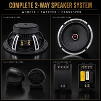 Komponen Mobil Coaxial 6.5 Inch 140W Kerangka Besi Surround Karet Bingkai Kaku Tahan Lembab Tahan Lama Pemasok Grosir