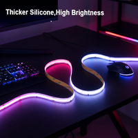 Tira de Luces LED RGB COB Inteligentes, Flexibles, Personalizadas de Fábrica Fredlighting, WS2812B, Direccionables, 24V 12V, Resistentes al Agua para Exteriores