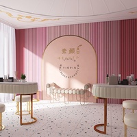 Papier Peint Mural pour Mur de Fond de Salon de Beauté, Image de Logo Caisse pour Salon de Soins Esthétiques et d'Onglerie