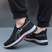 Chaussures décontractées respirantes en maille imperméables à séchage rapide pour hommes, nouvelle collection été 2025, pour hommes d'âge moyen et seniors, semelle souple, tendance Shark