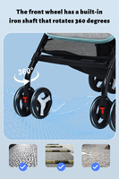 Poussette bébé pliable légère de luxe 2-en-1 SHUANGXING SX-D890 avec cadre en acier haute teneur en carbone pour les enfants de 0 à 3 ans