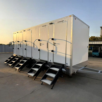 Toilettes préfabriquées prêtes à l'emploi, toilettes mobiles extérieures, toilettes mobiles en kit, remorque WC portable, cabine de salle de bain portable, toilettes mobiles en HDPE