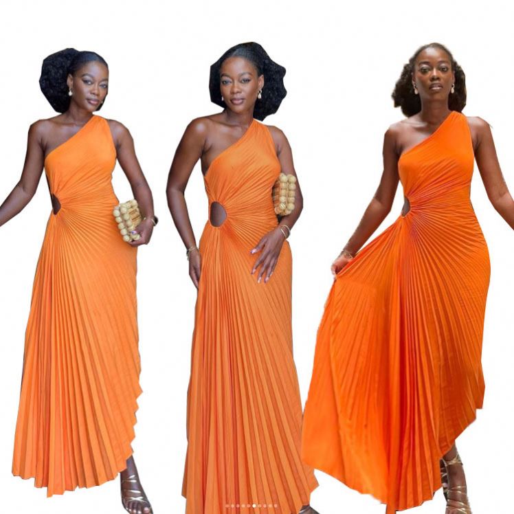 Elegant Party Dress Shiny Orange Satin Ruffle Dress Women Custom Lace up  High Low Maxi Dress| Alibaba.com
