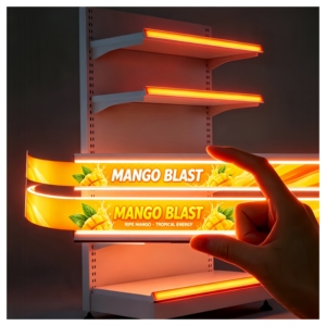 Poster Pubblicitario EL a Forma Allungata, Inserito/Attaccato alle Strisce Laterali degli Scaffali, per Far Parlare i Scaffali <span class=keywords><strong>da</strong></span> Soli - Product Image 5