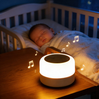 Appareil de Soutien au Sommeil Alimenté par Batterie en Plastique avec 12 Sons Apaisants, Lumière LED RGB et Machine à Bruit Blanc pour le Sommeil et les Voyages