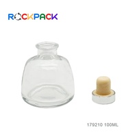 Bouteilles de diffuseur de parfum sans flamme en rotin, forme ronde, 100 ml, pour aromathérapie