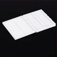 4Biolab 25pcs Plastic Cassette White Glass Slide Holder Microscope Slide Storage Box